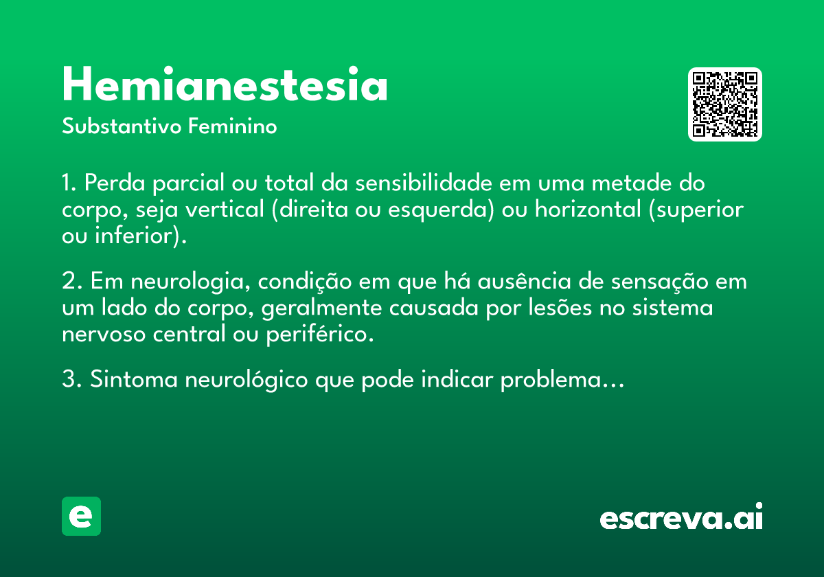 hemianestesia