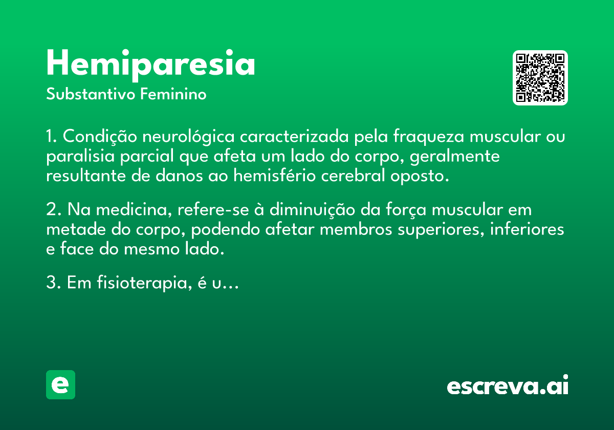hemiparesia
