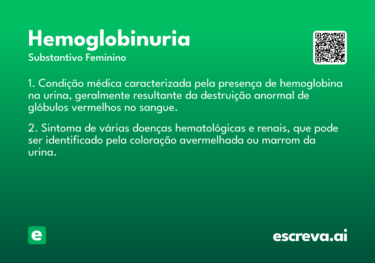 hemoglobinuria