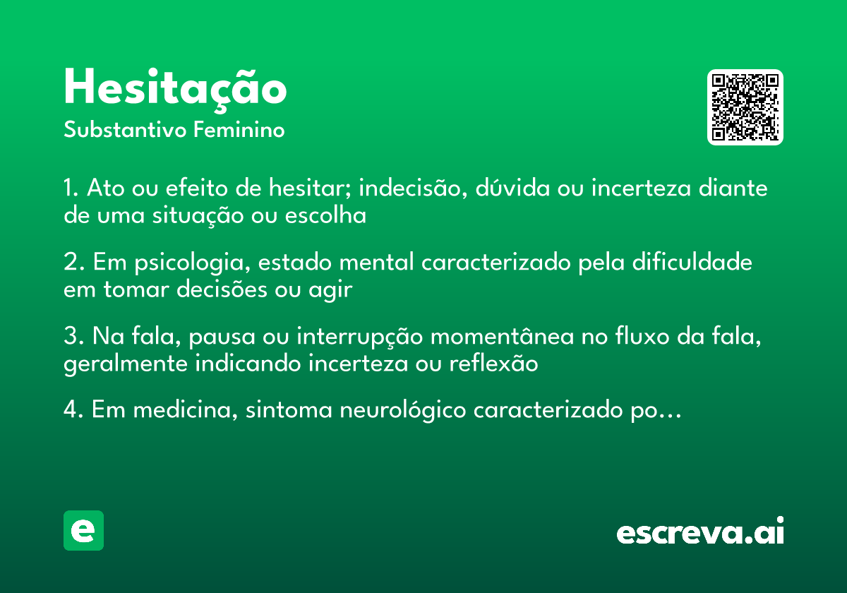 hesitação