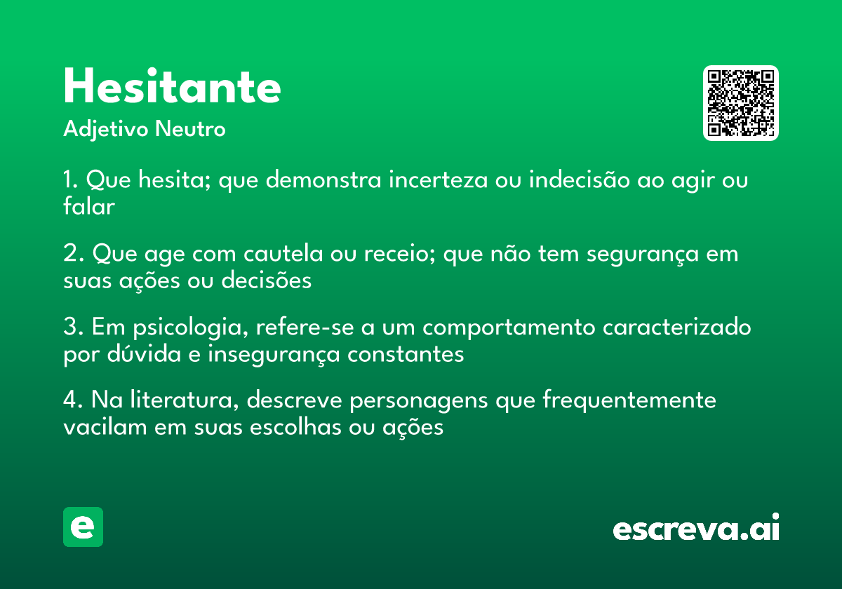 hesitante