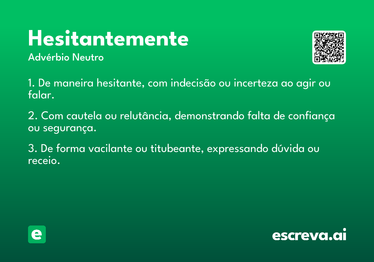 hesitantemente