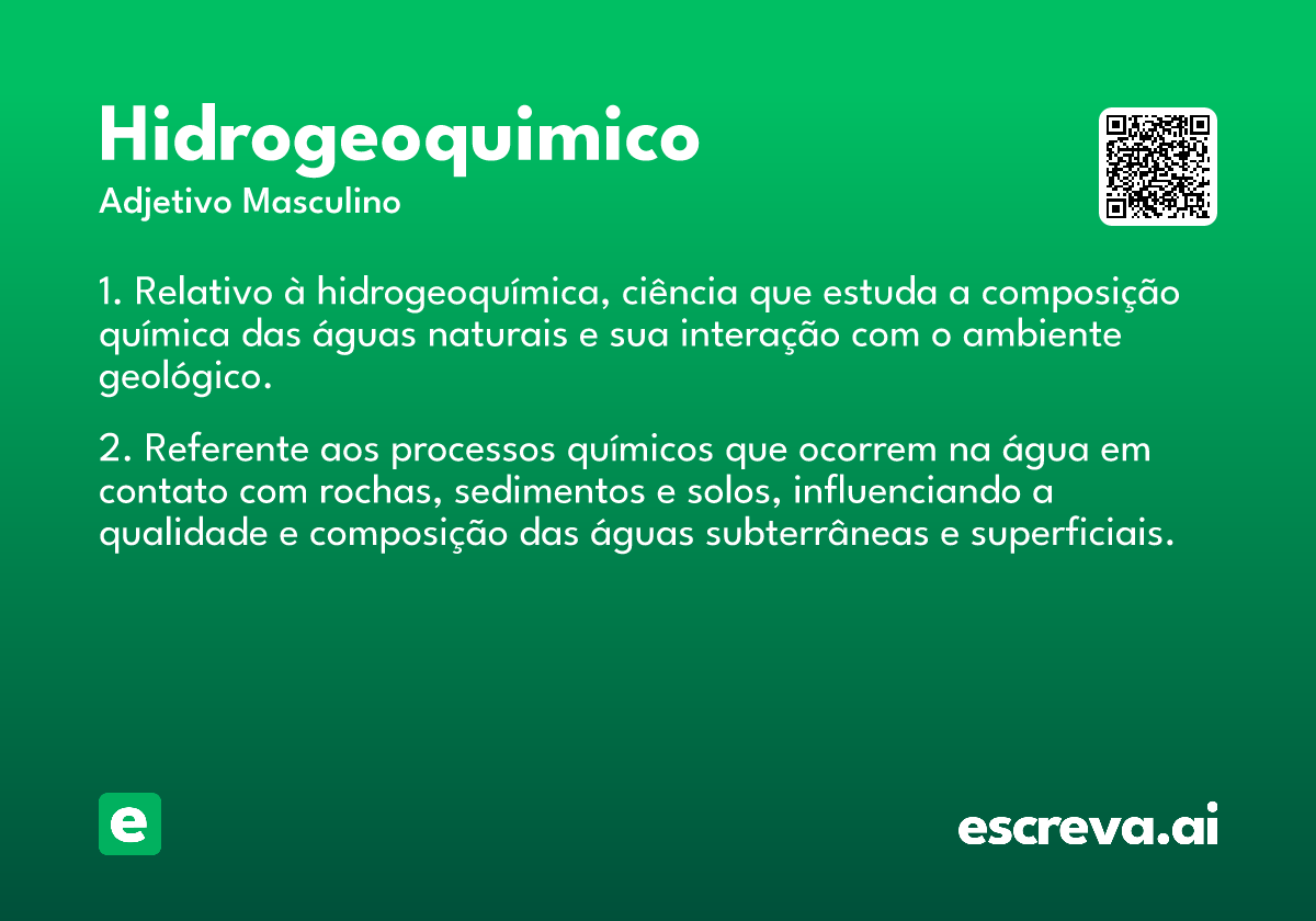 hidrogeoquimico