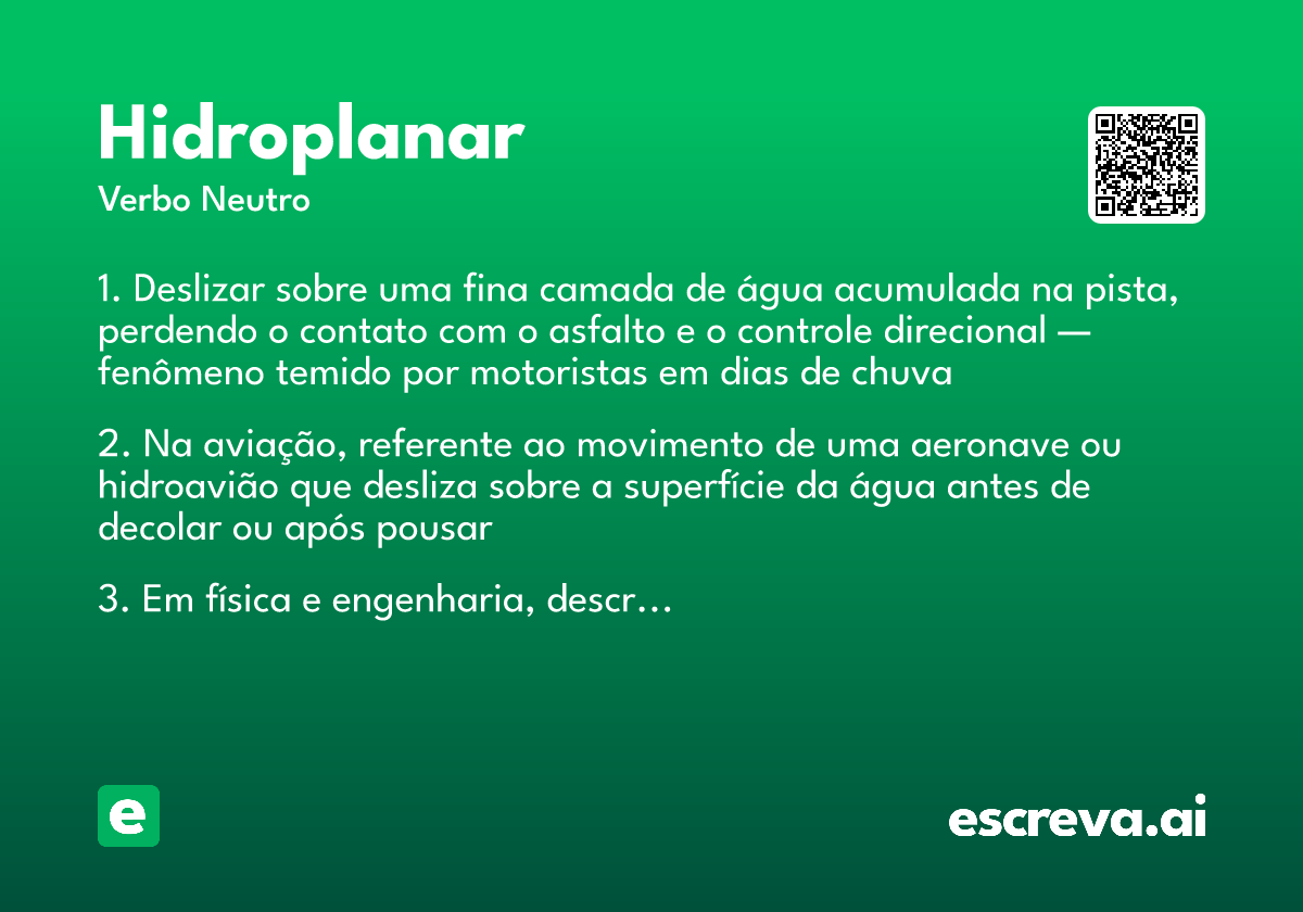 hidroplanar