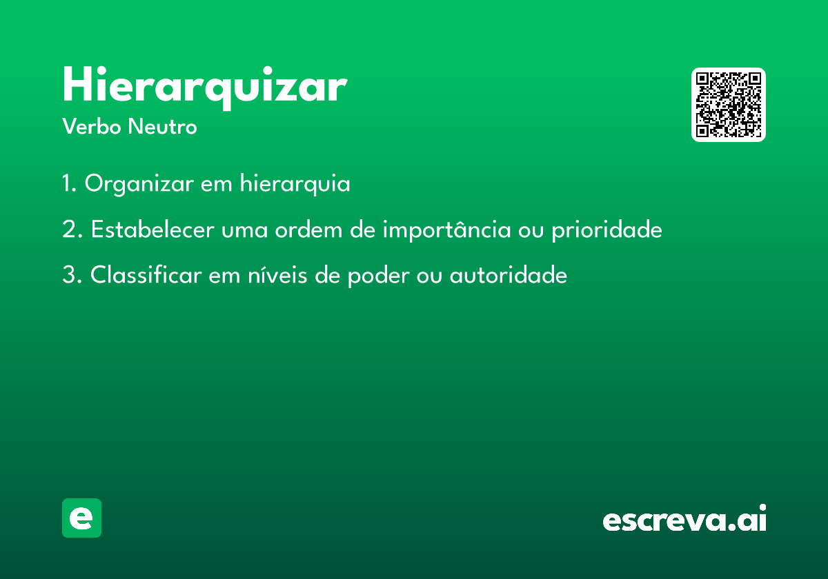 hierarquizar