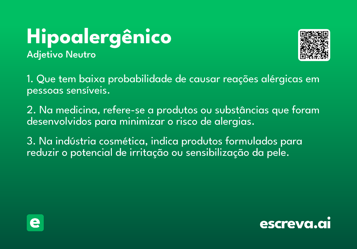 hipoalergênico