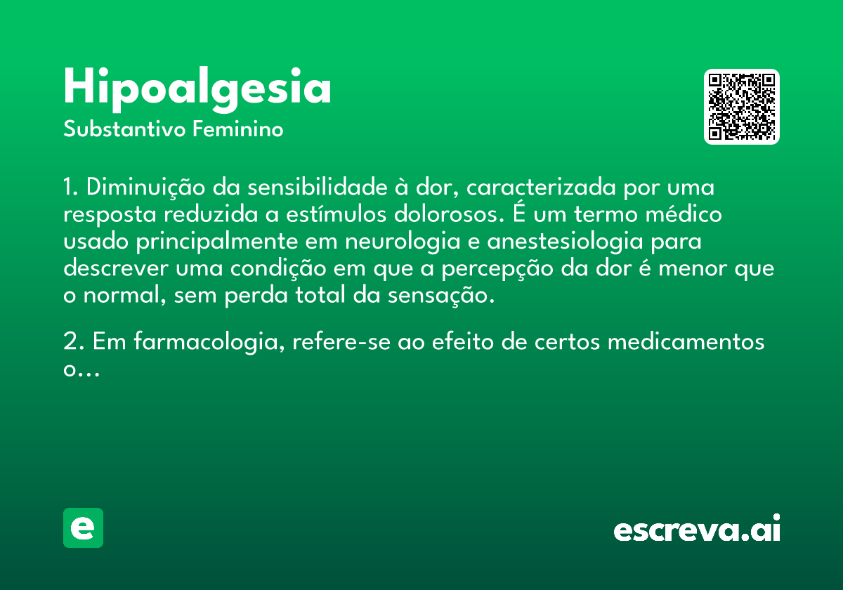 hipoalgesia