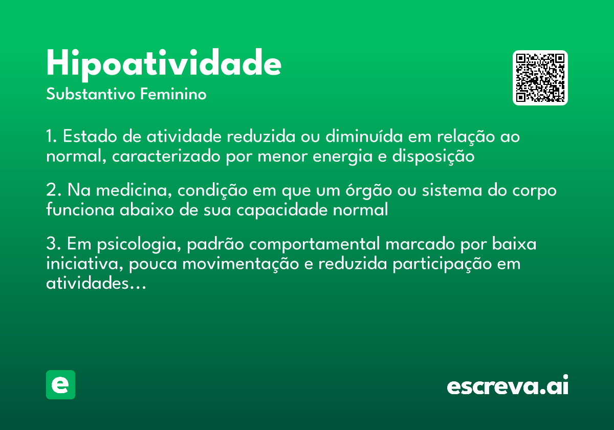 hipoatividade