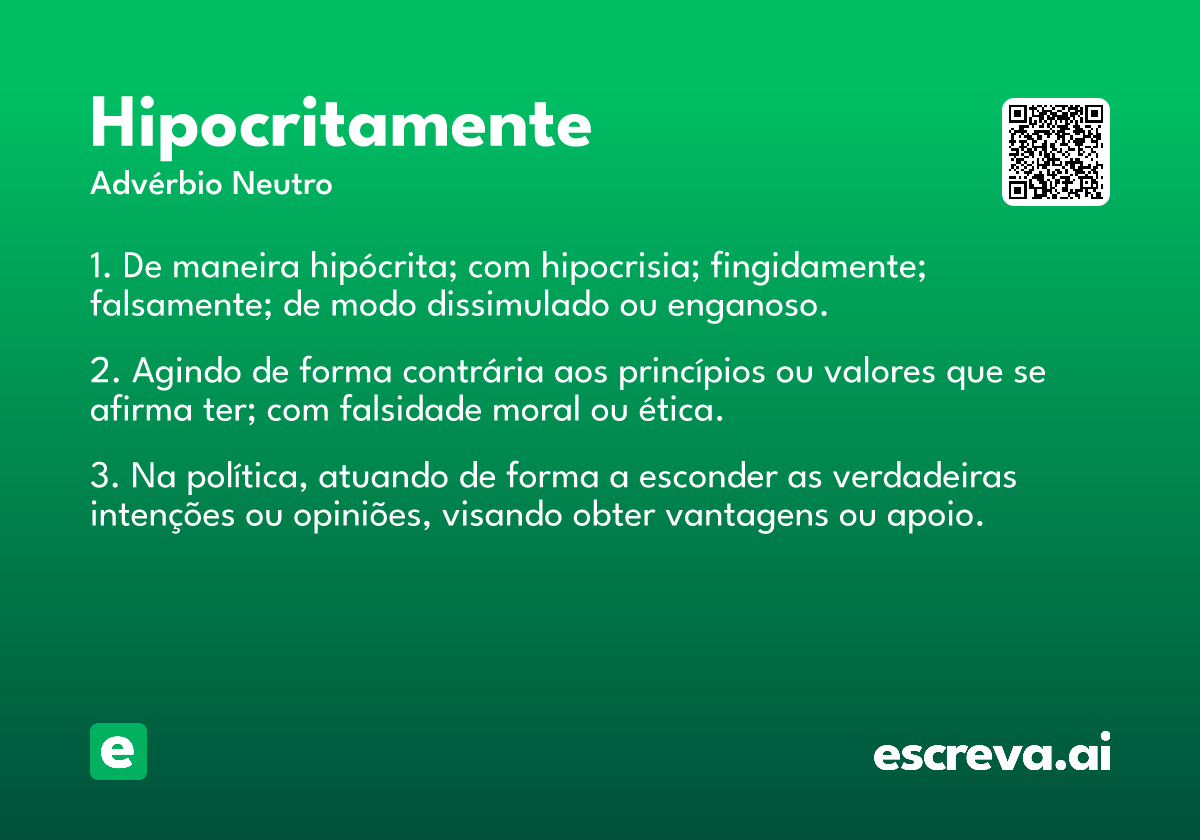 hipocritamente