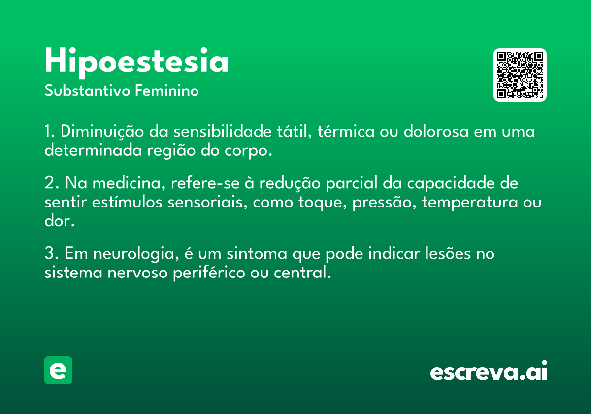 hipoestesia