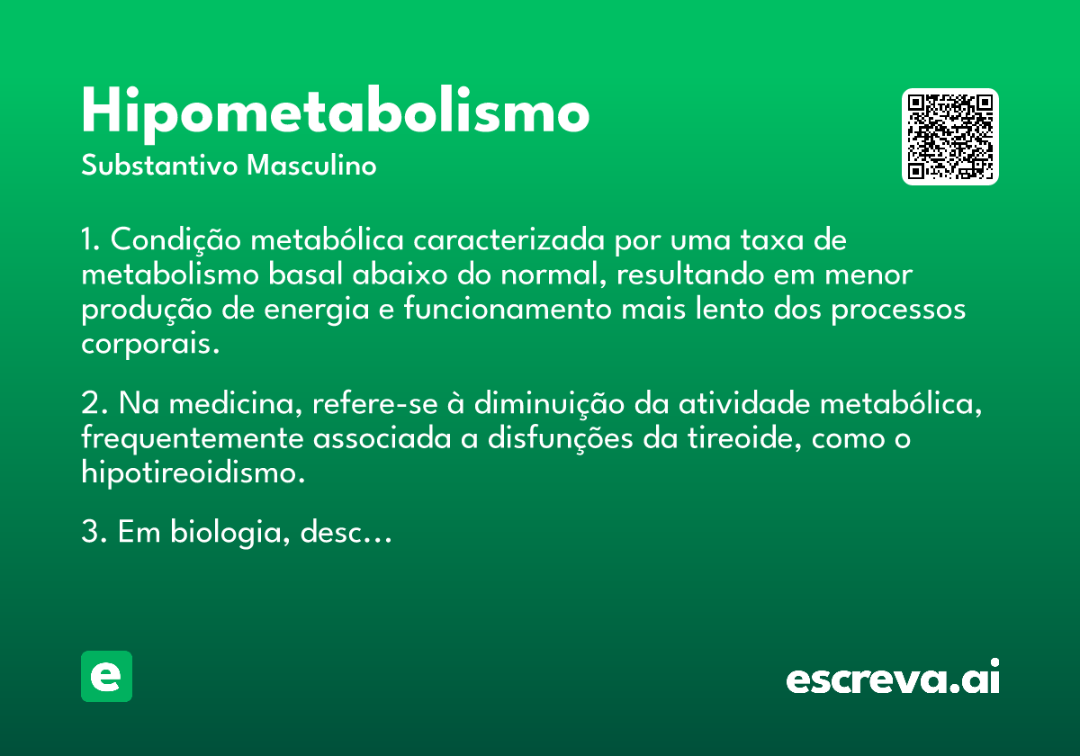 hipometabolismo