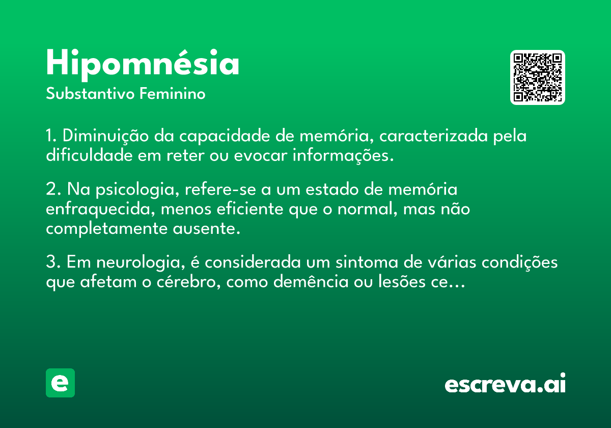 hipomnésia