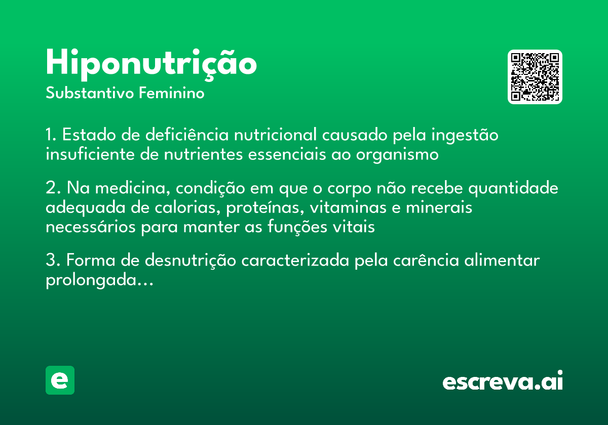 hiponutrição