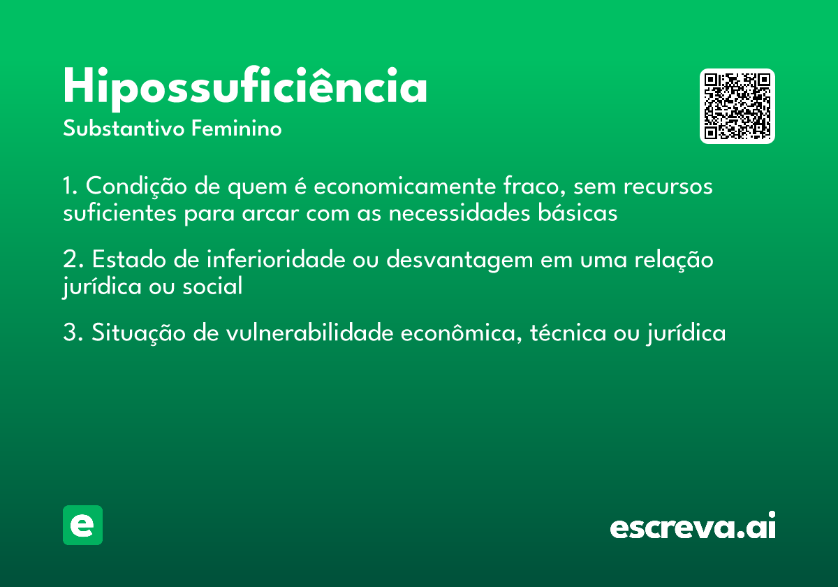hipossuficiência