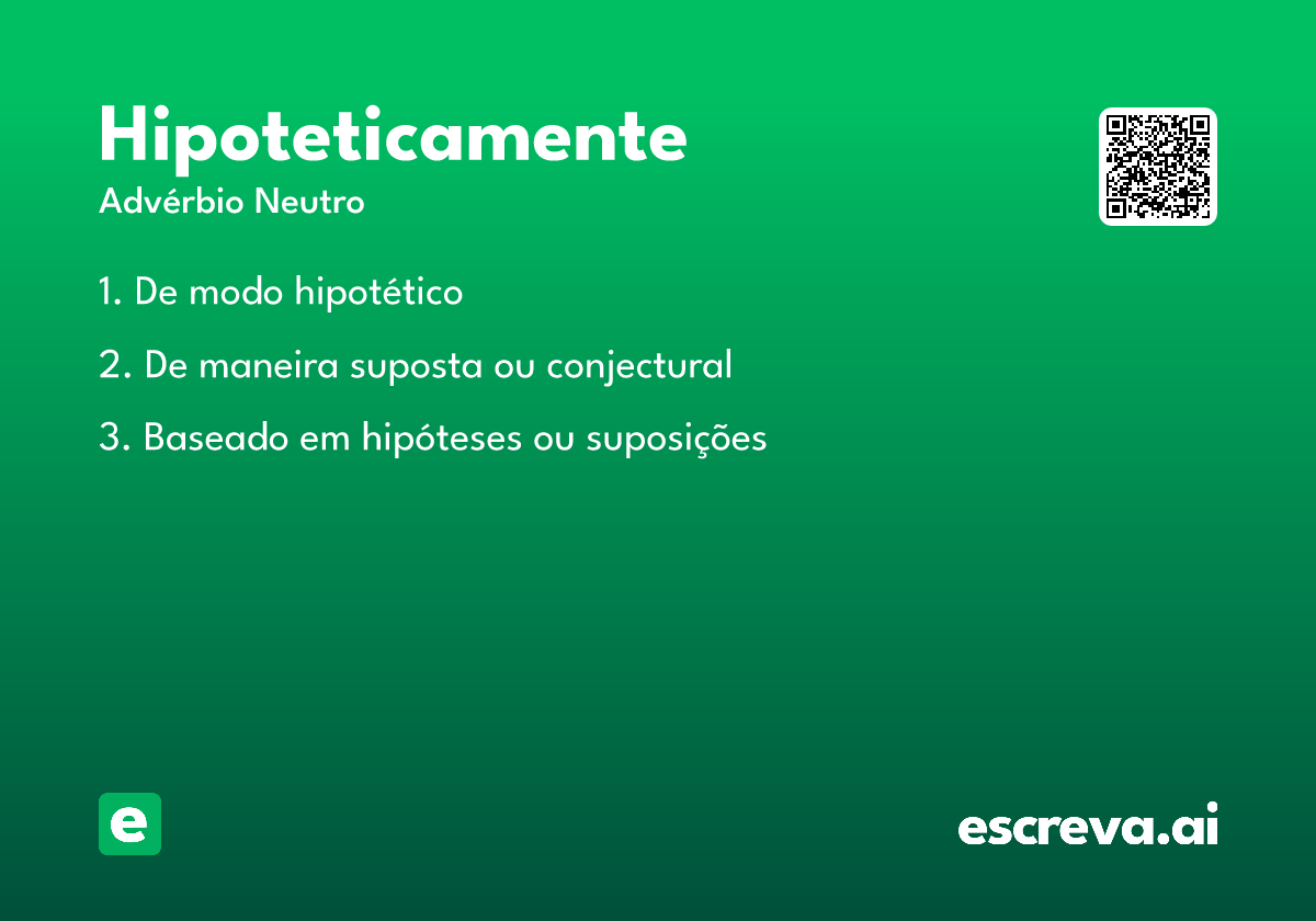 hipoteticamente