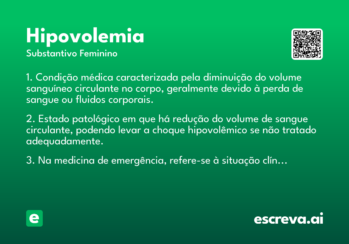 hipovolemia