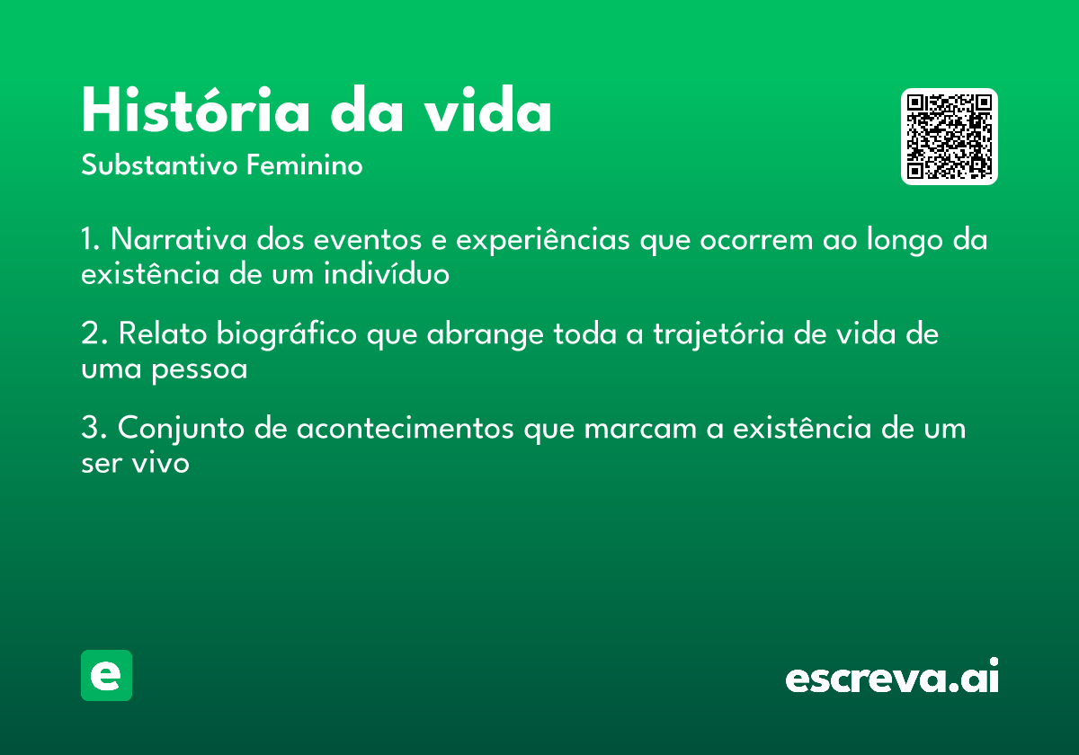 história da vida