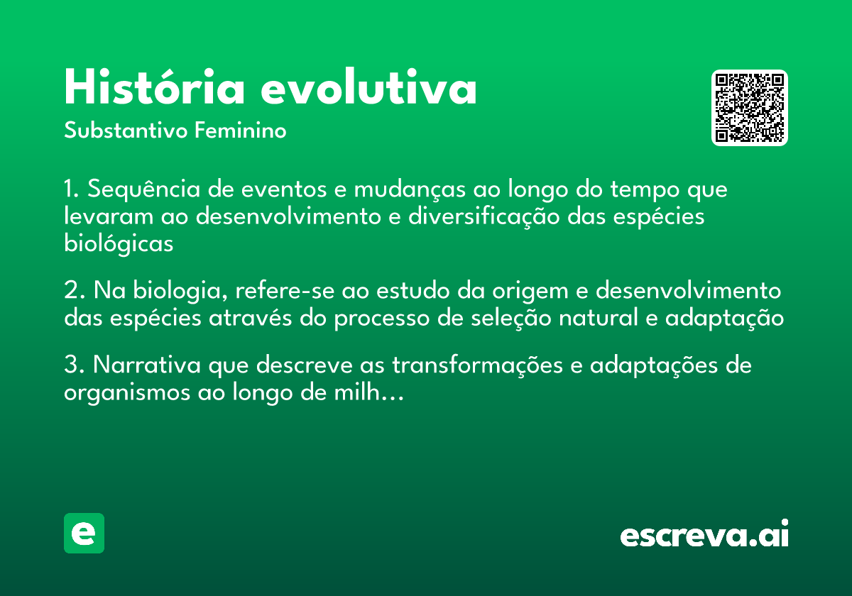 história evolutiva