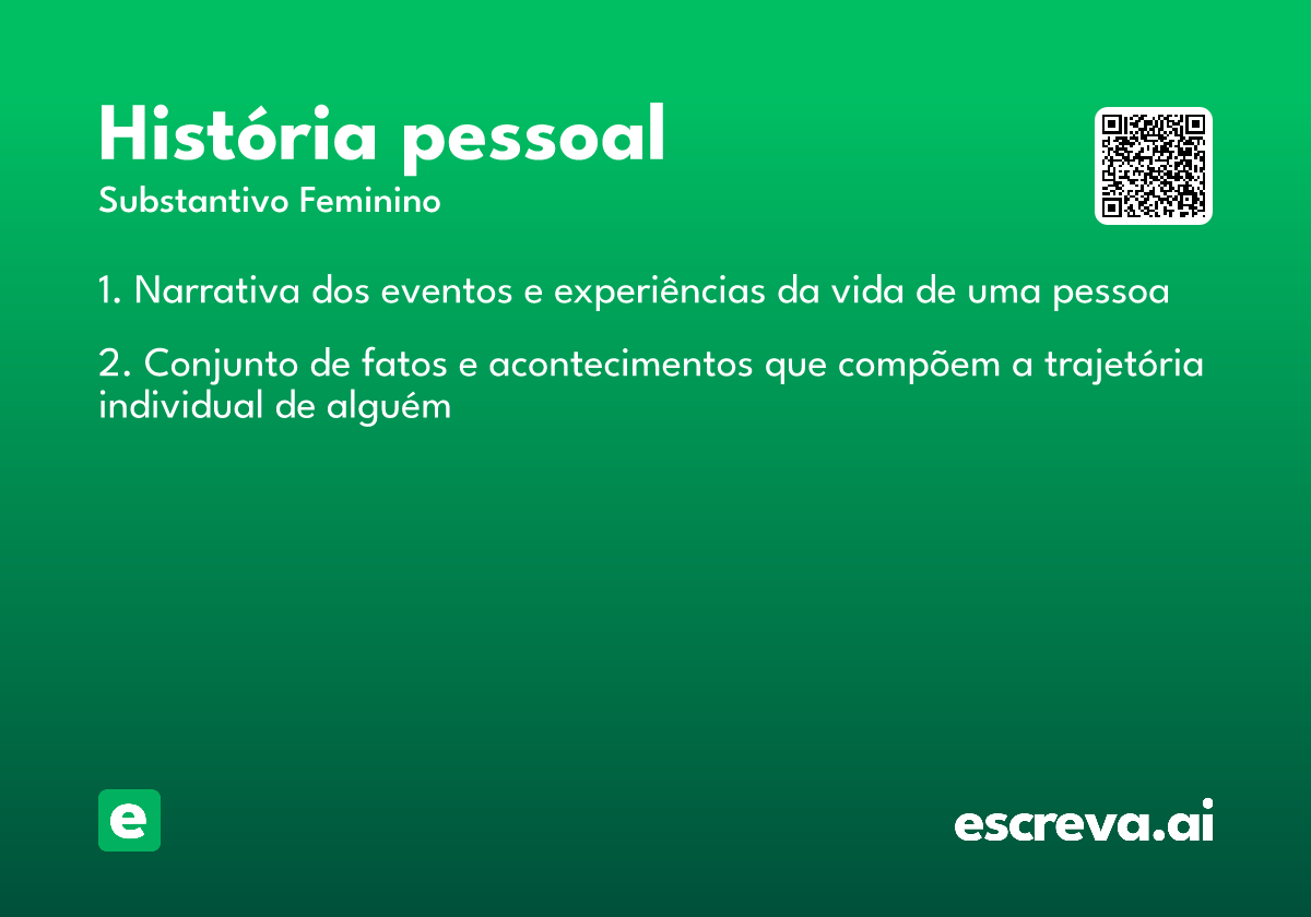 história pessoal
