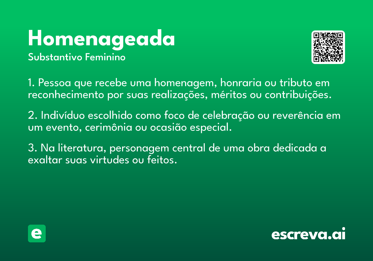 homenageada
