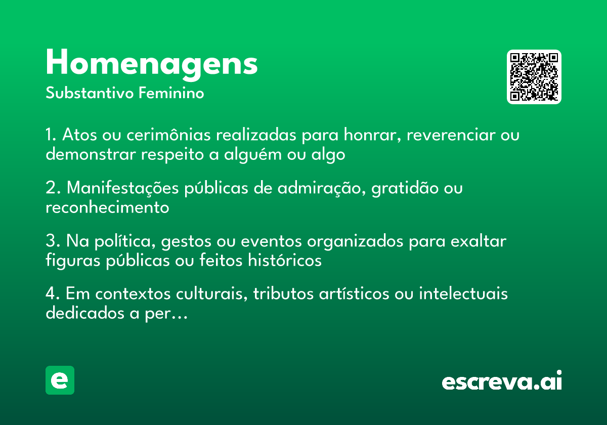 homenagens
