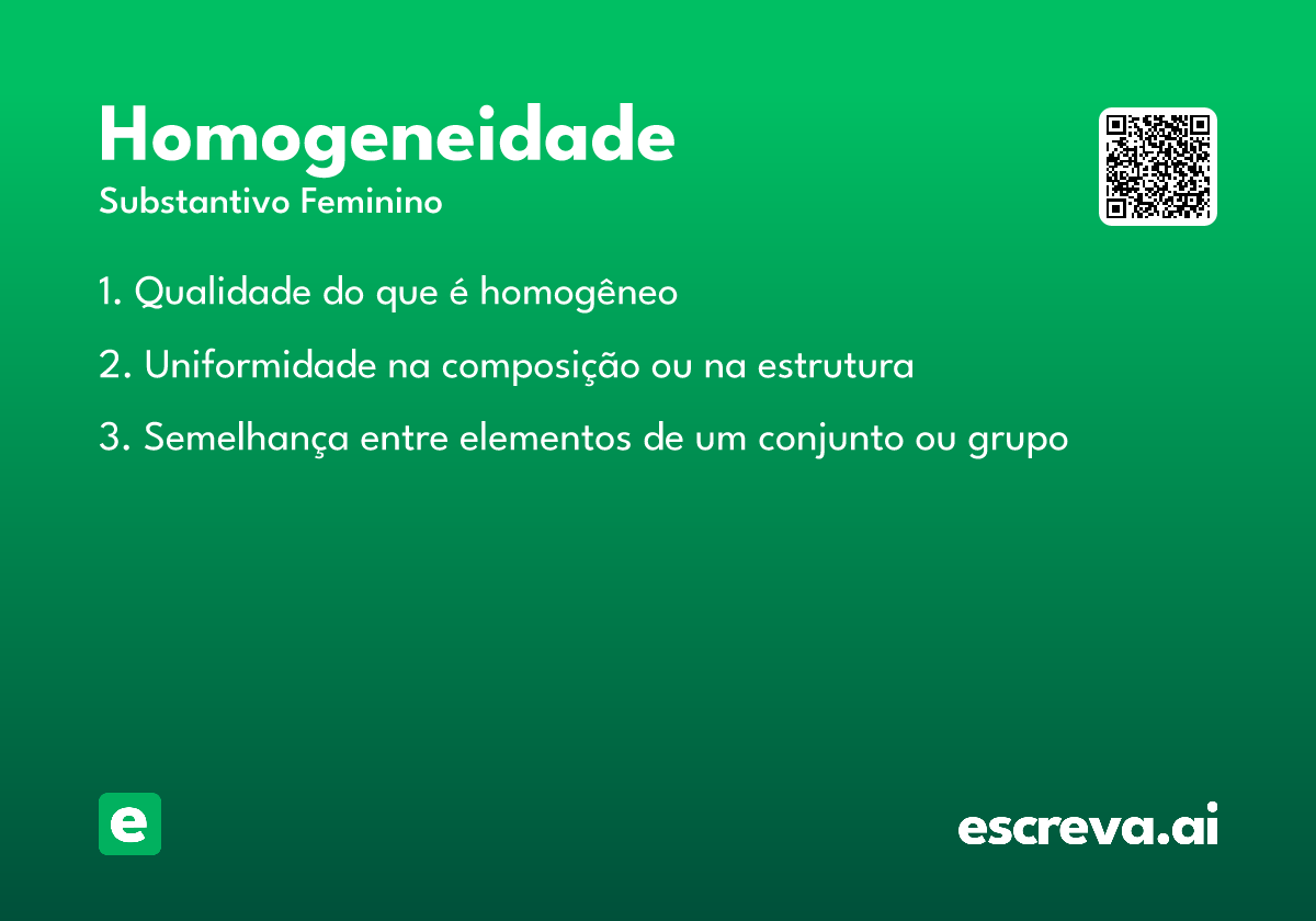 homogeneidade