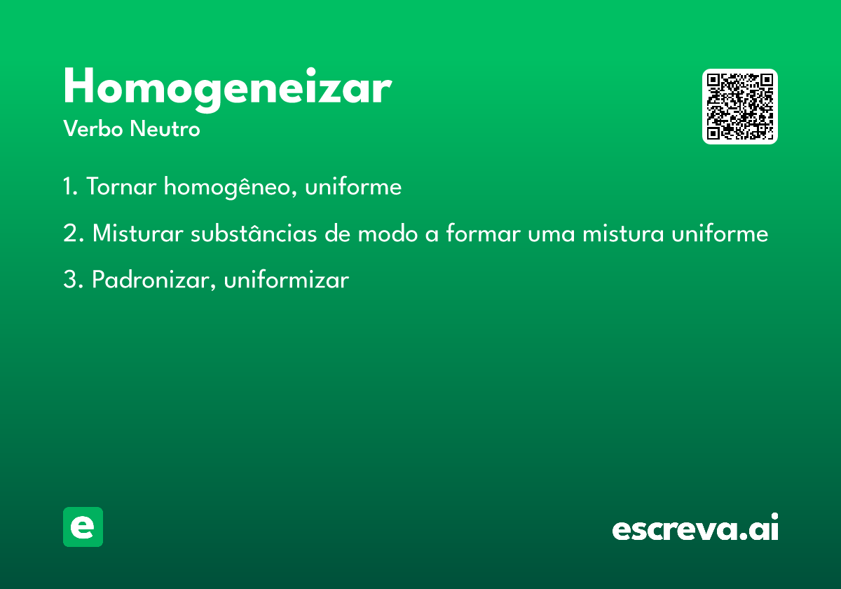 homogeneizar