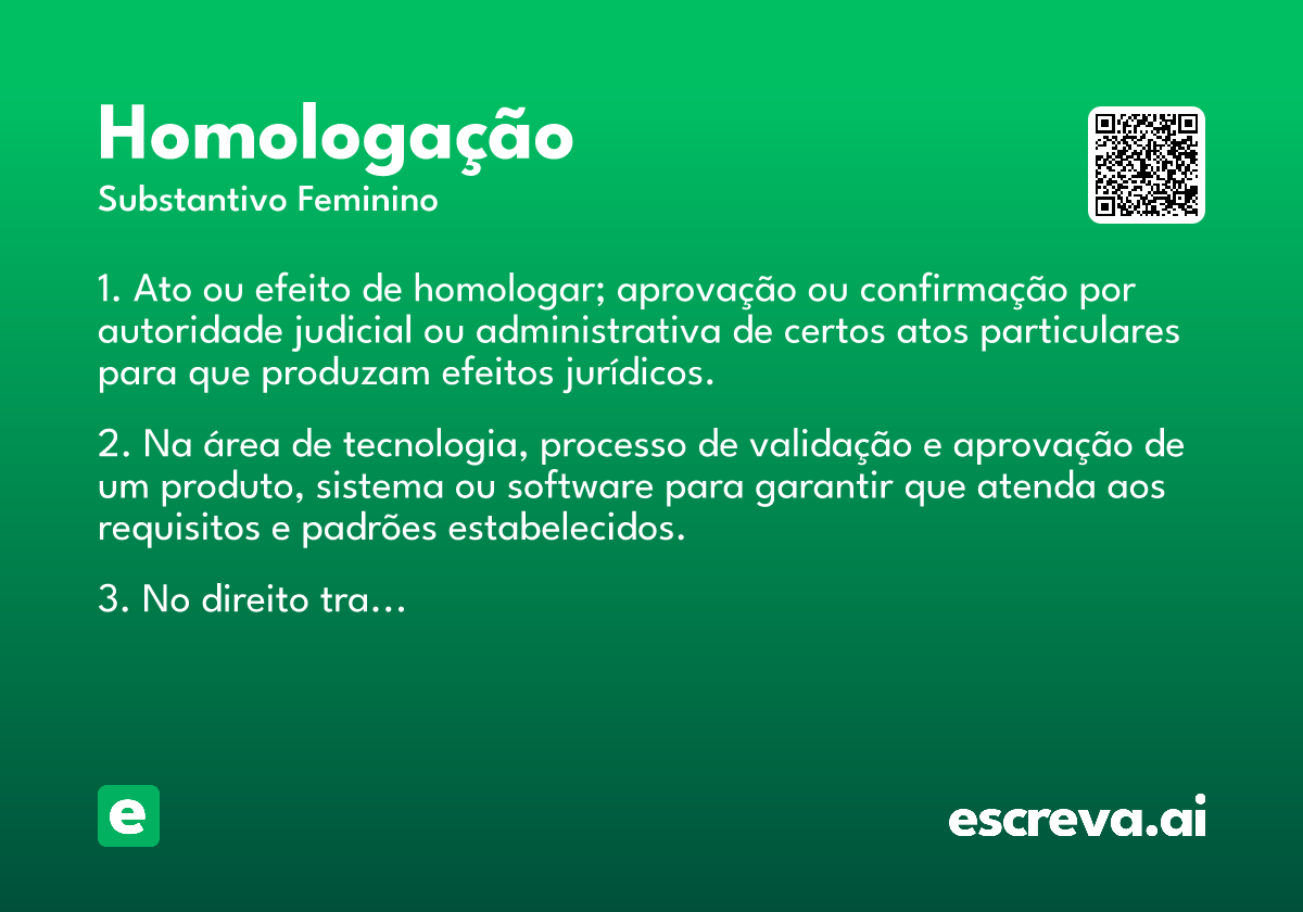 homologação