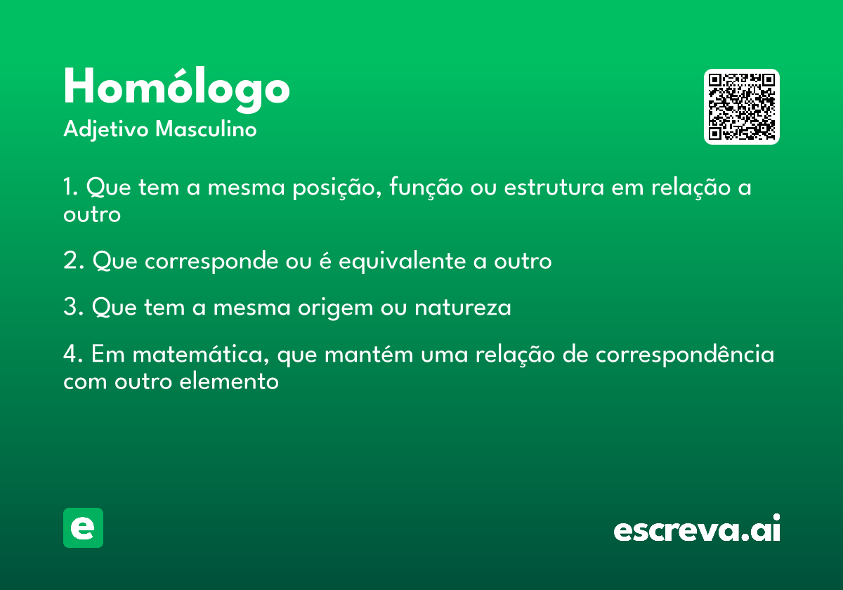 homólogo