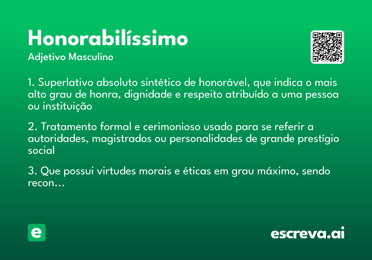 honorabilíssimo