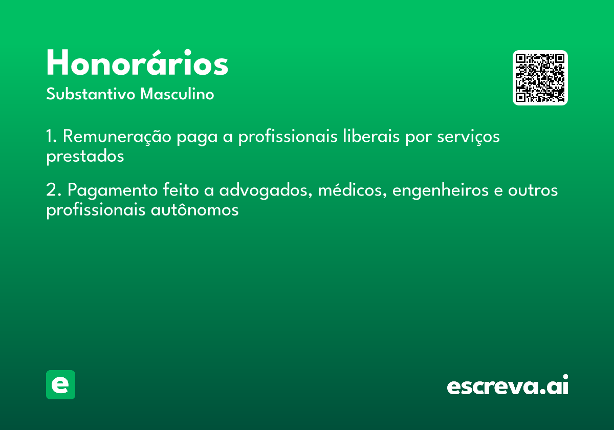 honorários
