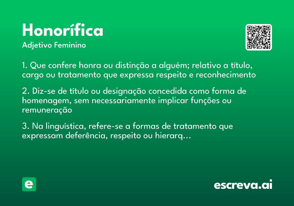 honorífica