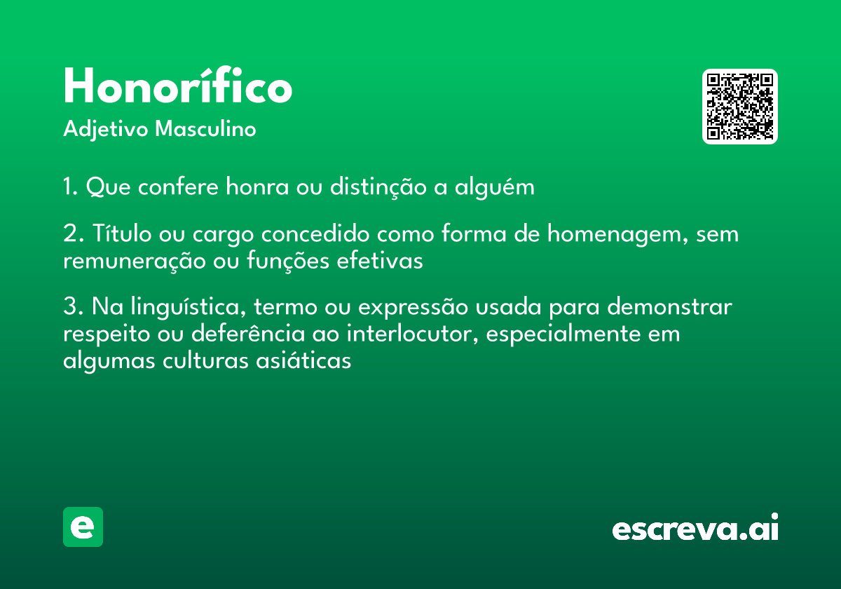 honorífico
