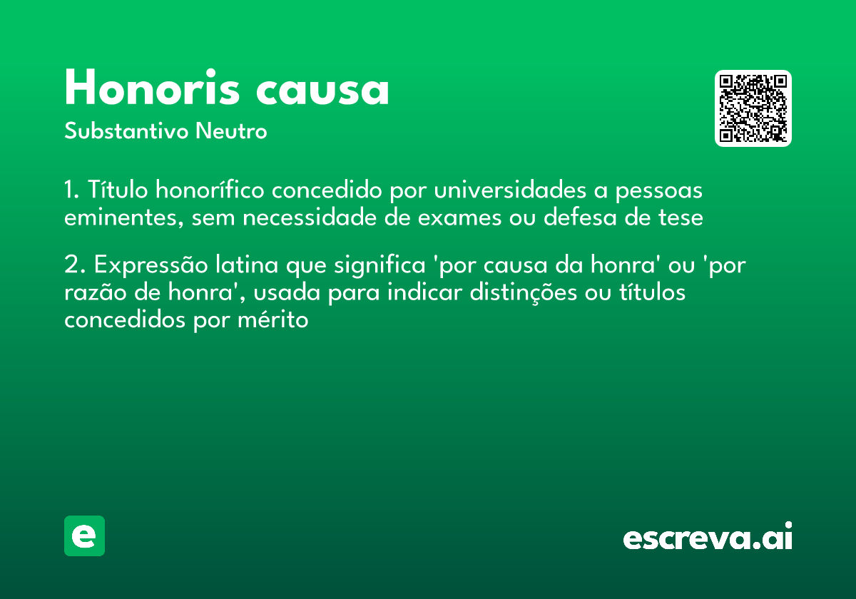 honoris causa