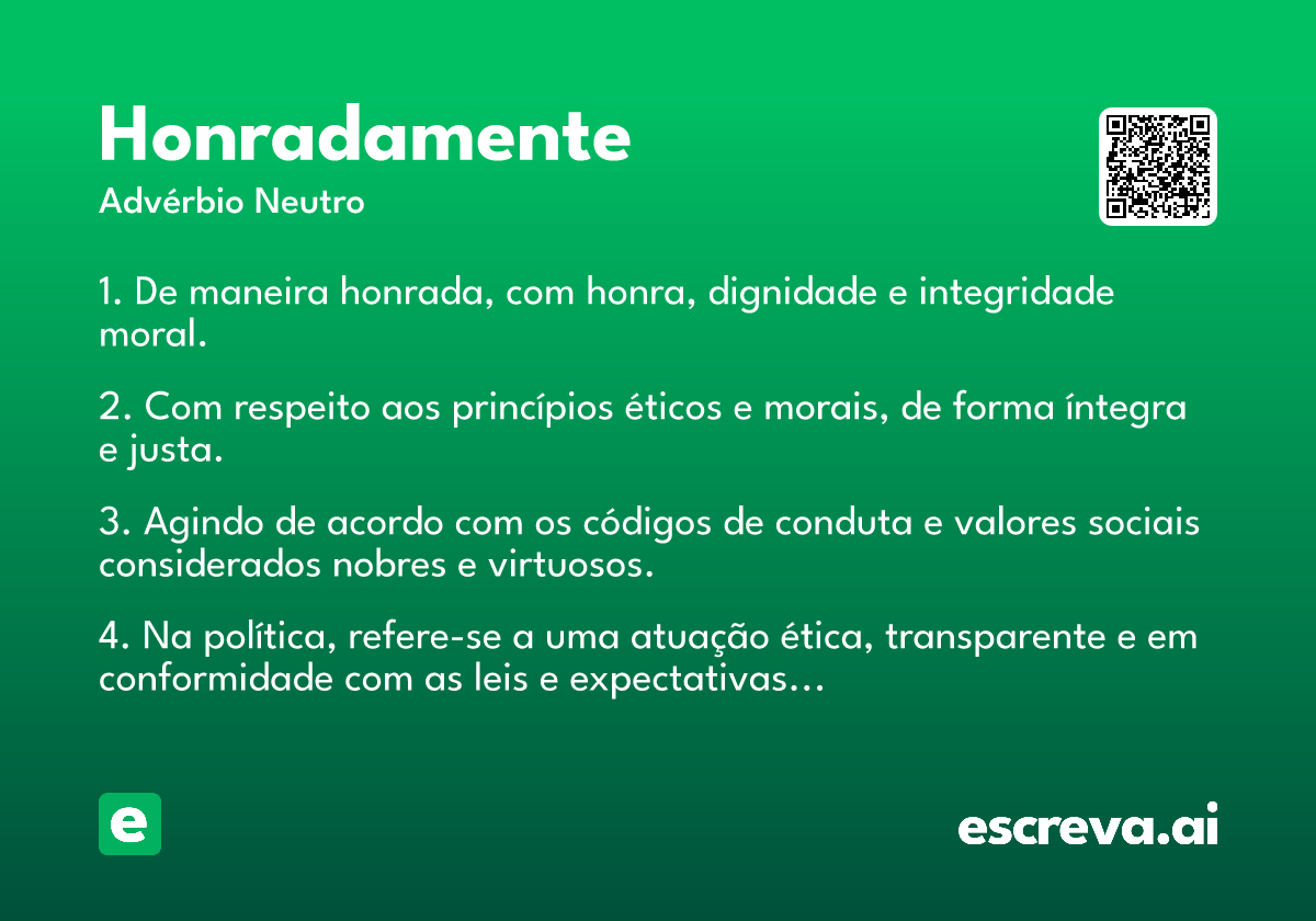 honradamente
