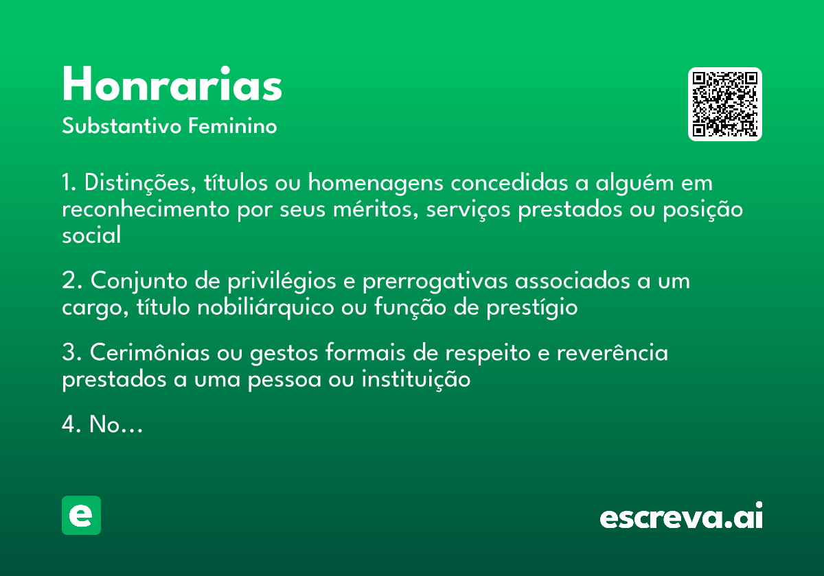 honrarias