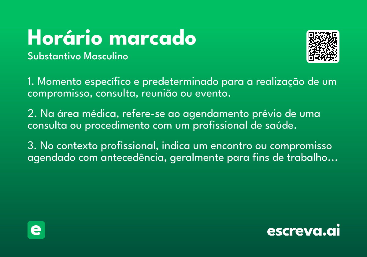 horário marcado