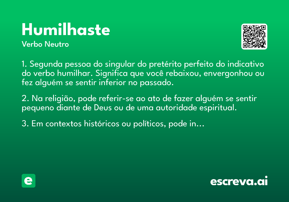 humilhaste