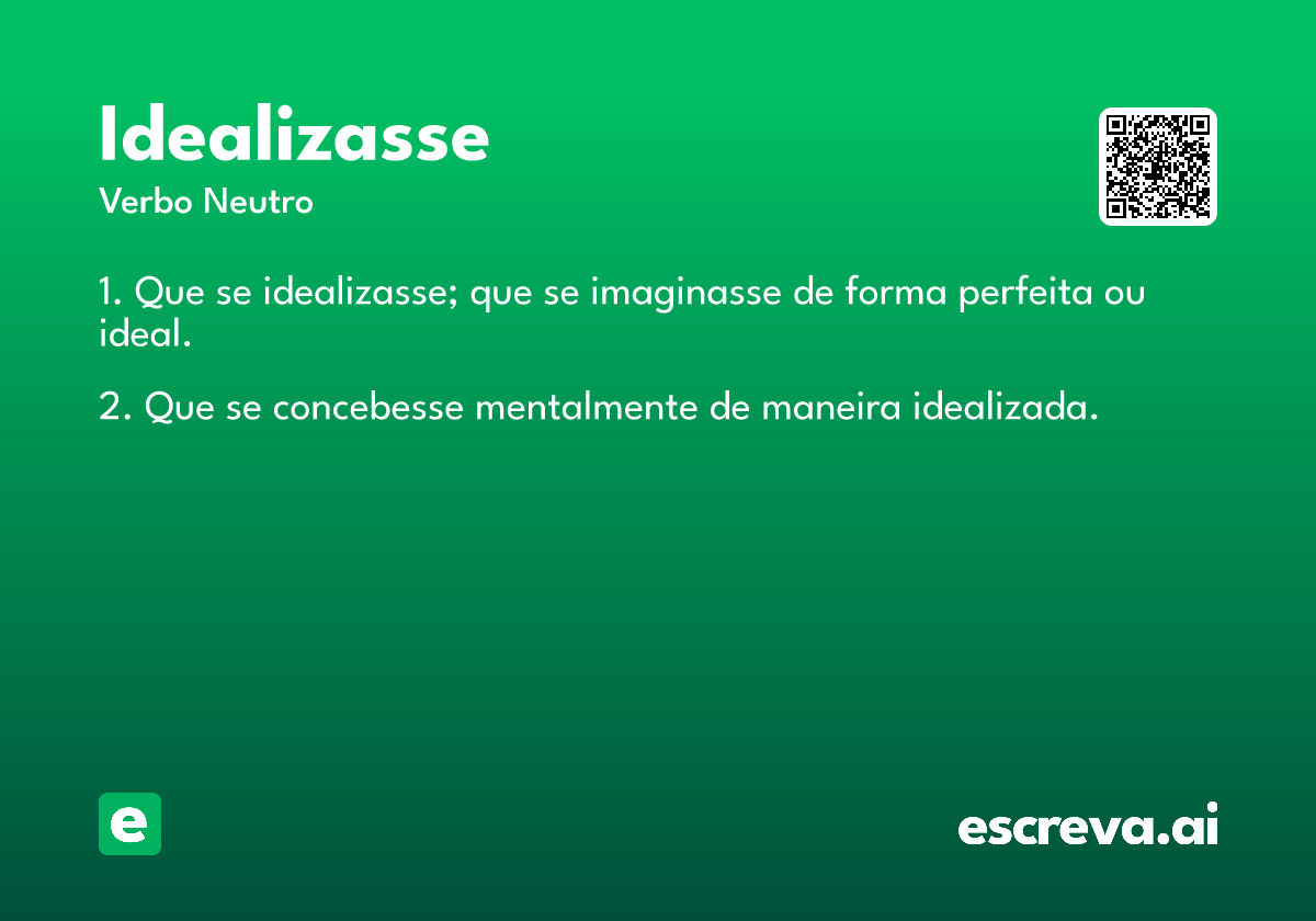 idealizasse