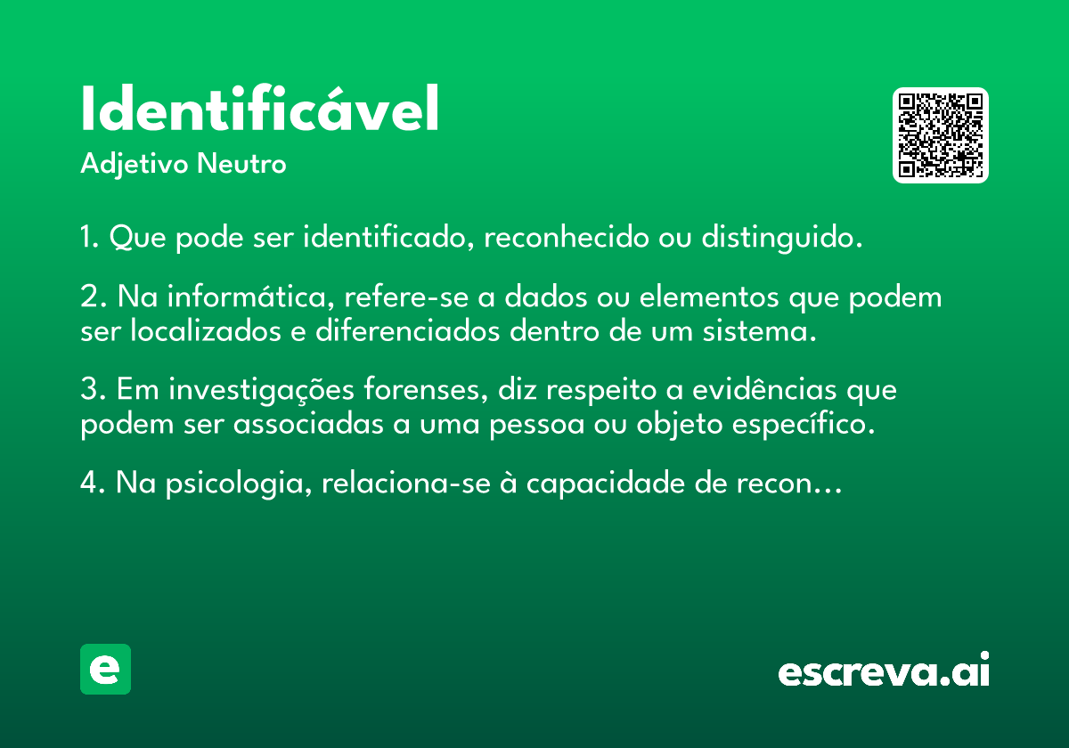 identificável