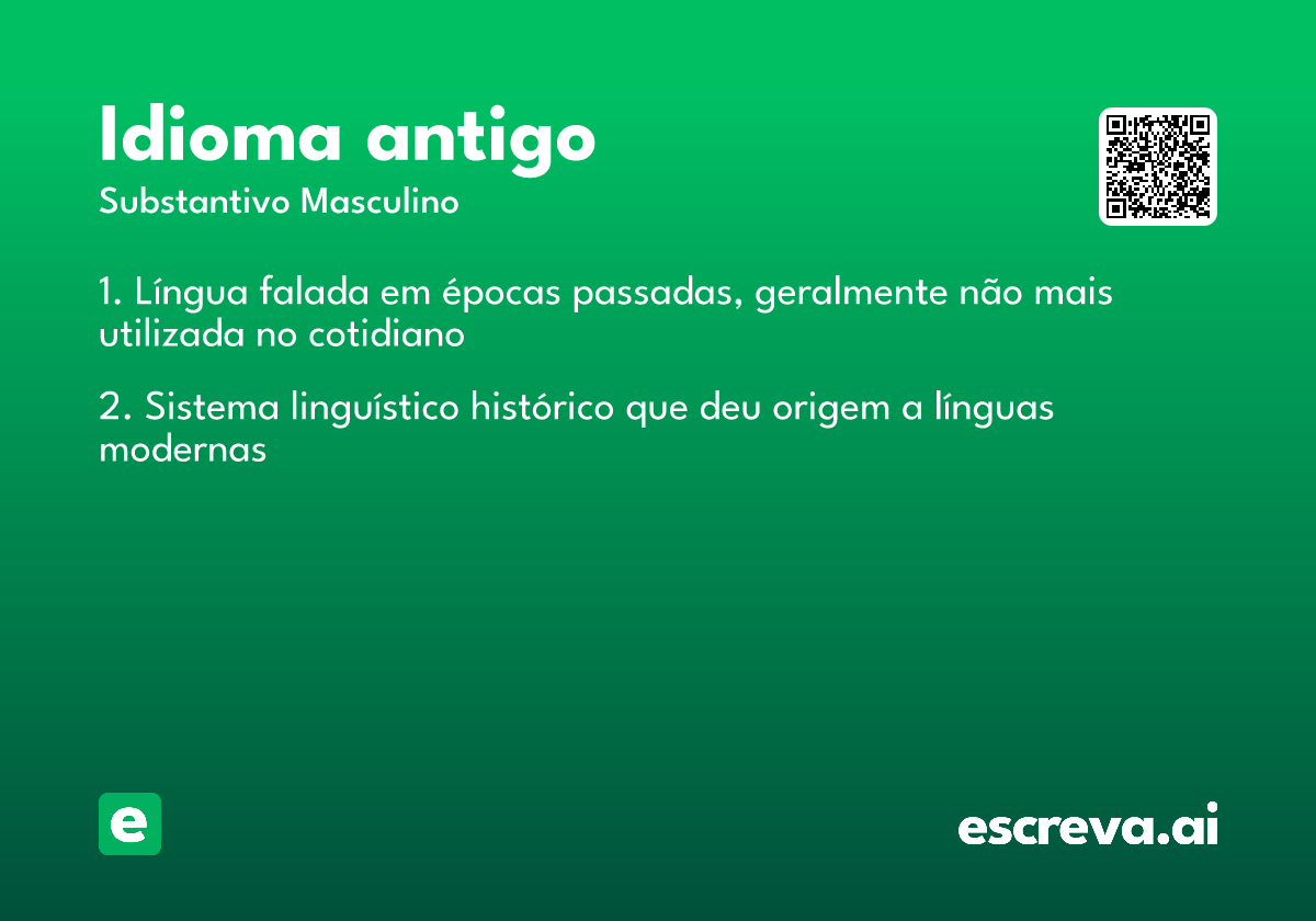 idioma antigo
