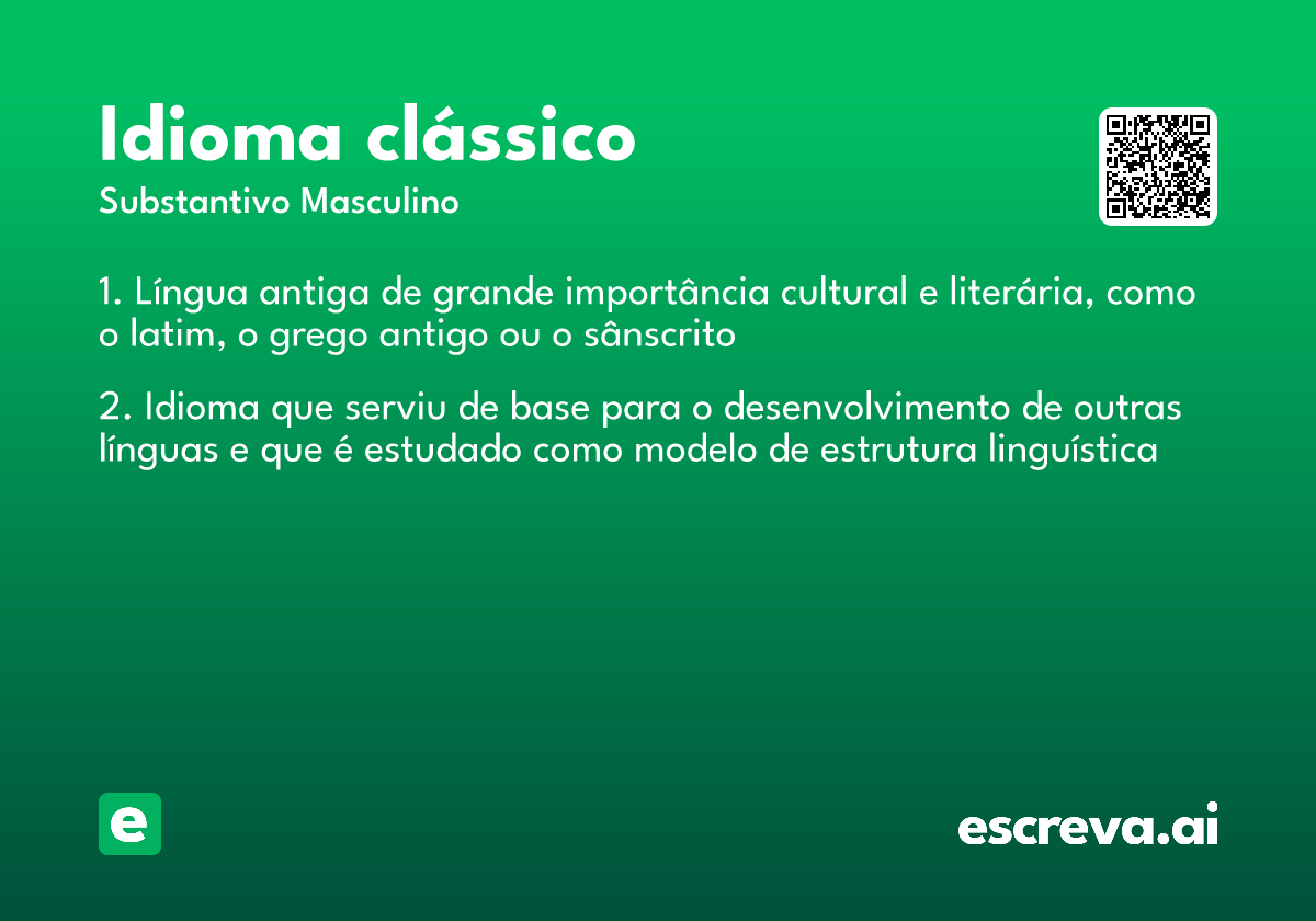 idioma clássico