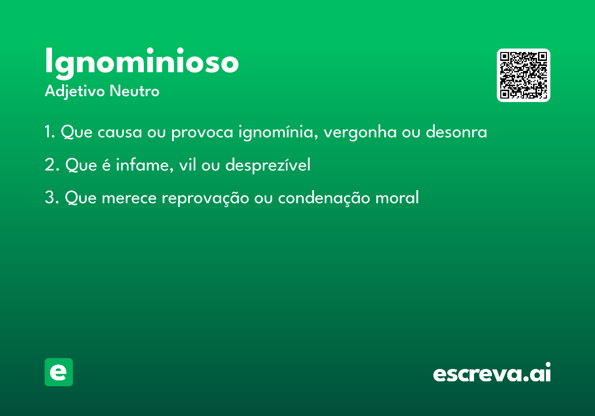 ignominioso