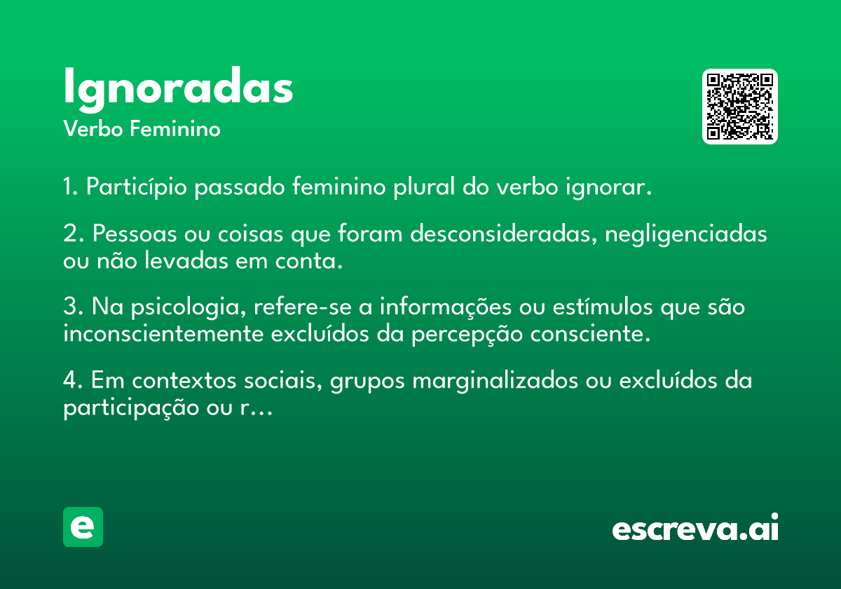 ignoradas