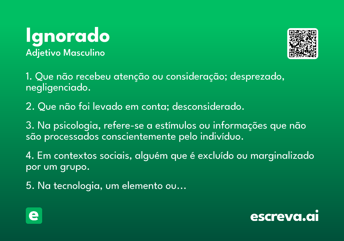 ignorado