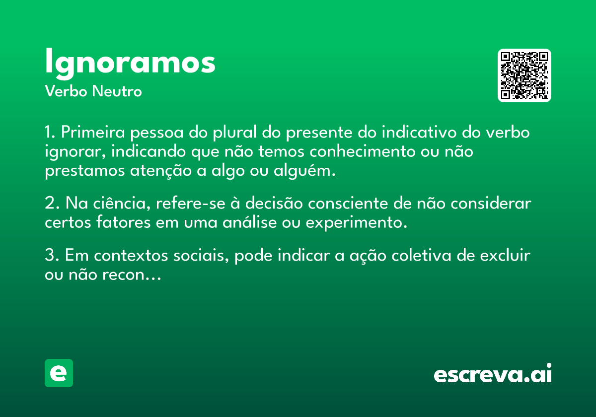 ignoramos