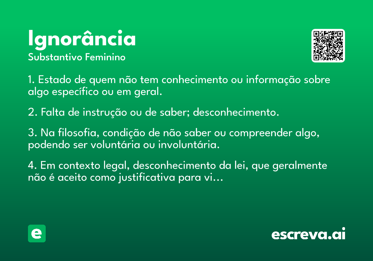 ignorância