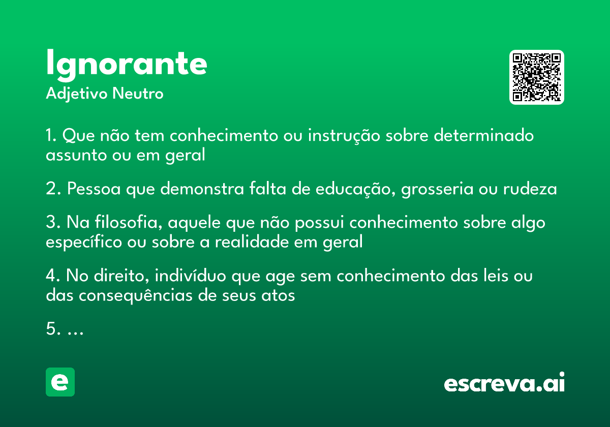 ignorante