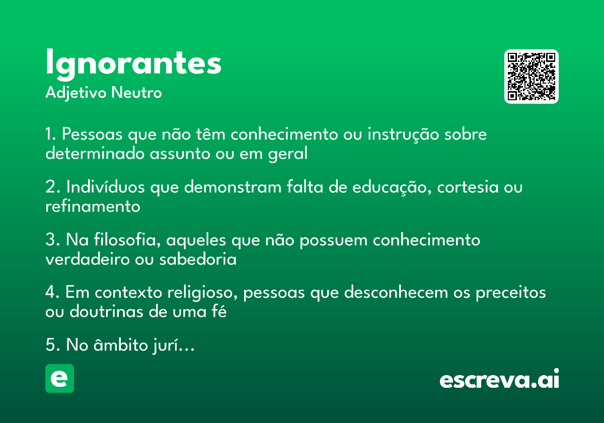 ignorantes