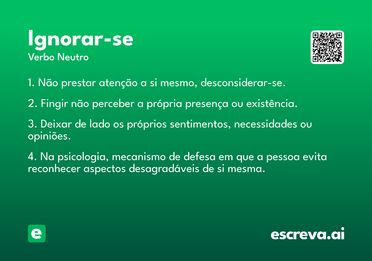ignorar-se
